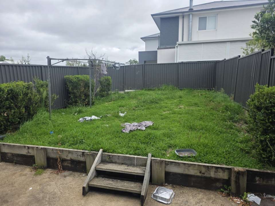 Before lawn maintenance by Baytieh's Lawn Services